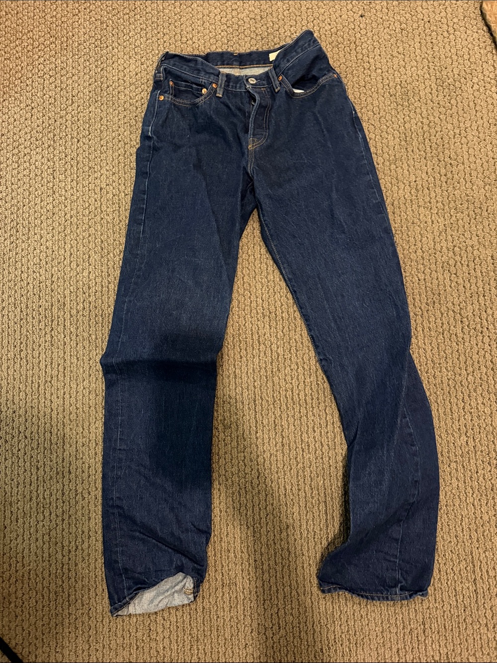 Levi's Dark Blue Straight-Leg Jeans 501